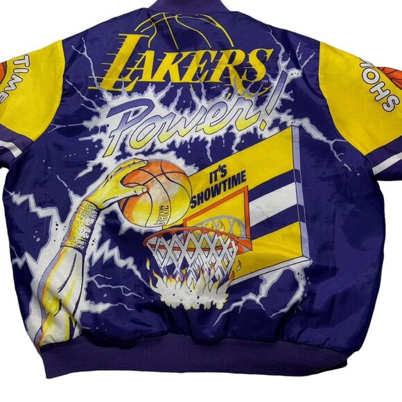 Vintage Lakers Power Los Angeles Lakers Fanimation Chalk Line Jacket - Picture 3 of 5